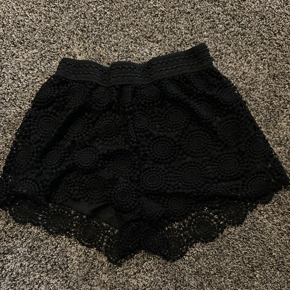Black Lace Shorts - Picture 1 of 1
